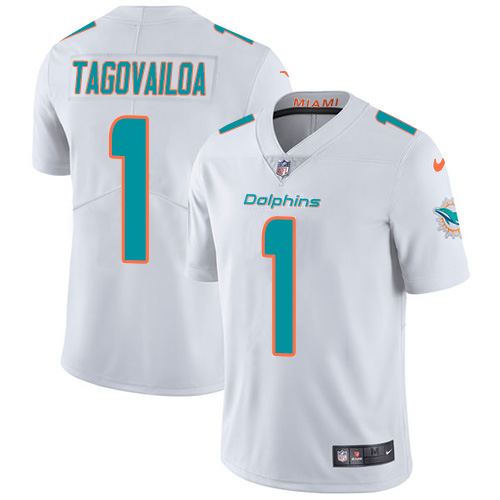 Nike Miami Dolphins #1 Tua Tagovailoa White Youth Stitched NFL Vapor Untouchable Limited Jersey->youth nfl jersey->Youth Jersey